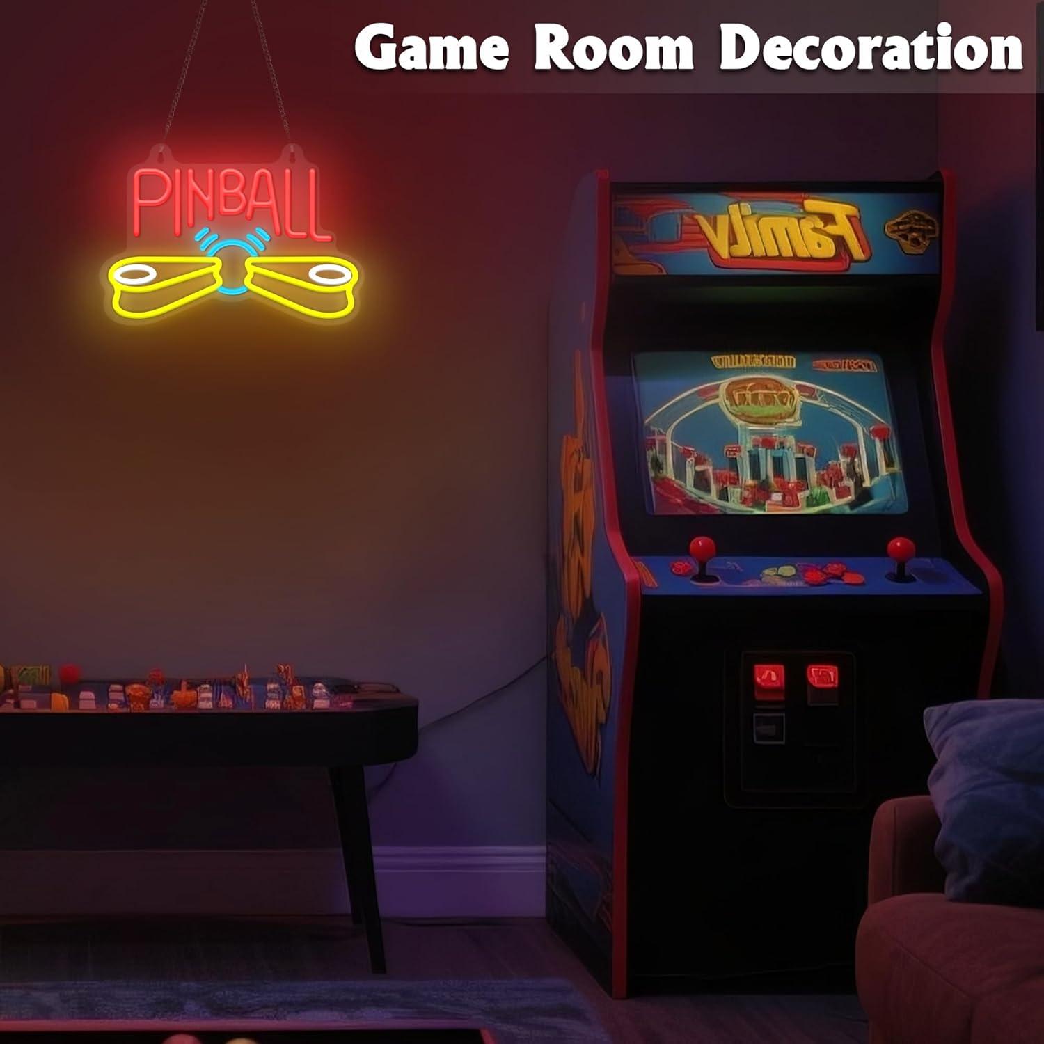 Pinball Neon Sign Arcade USB P - Arcade Games & Vending Llc Photos ulasan dan harga